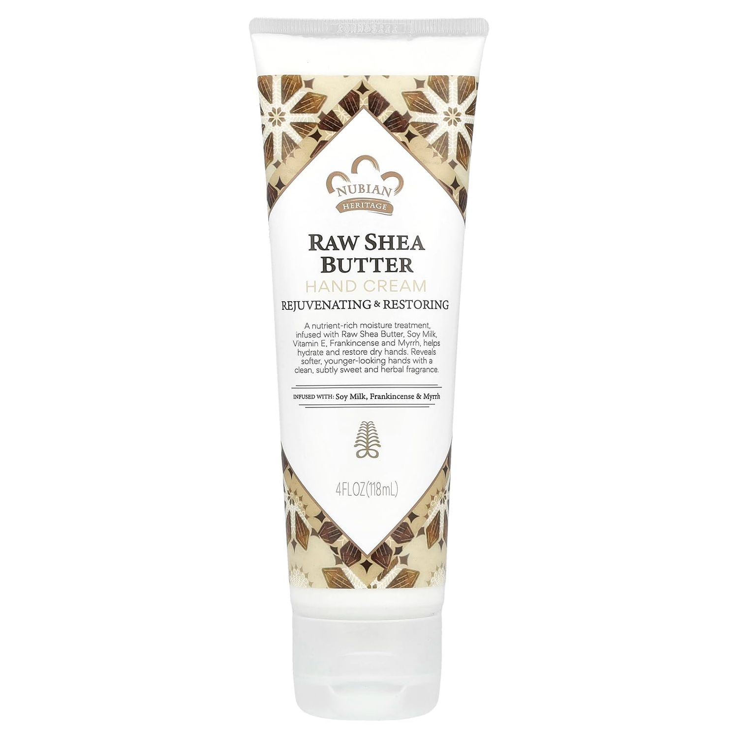 Nubian Heritage Hand Cream, Raw Shea Butter, 4 fl oz (118 ml)