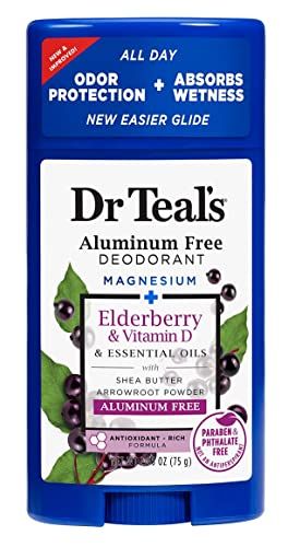 Dr. Teals Deodorant Elderberry And Vitamin-D2.65 Ounce Aluminum-Free