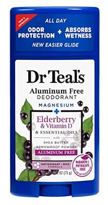 Dr. Teals Deodorant Elderberry And Vitamin-D2.65 Ounce Aluminum-Free