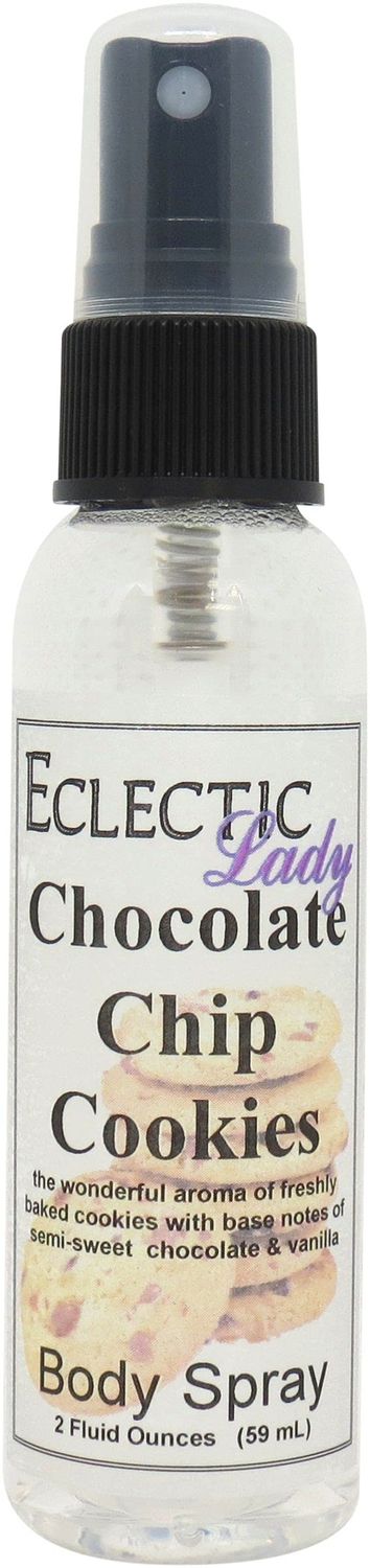 Eclectic Lady Chocolate Chip Cookies Body Spray, Double Strength, 2 ounces, Body Mist for Women with Clean, Light &amp; Gentle Fragrance, Cologne with Soft, Subtle Aroma For Daily Use