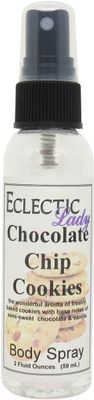 Eclectic Lady Chocolate Chip Cookies Body Spray, Double Strength, 2 ounces, Body Mist for Women with Clean, Light &amp; Gentle Fragrance, Cologne with Soft, Subtle Aroma For Daily Use