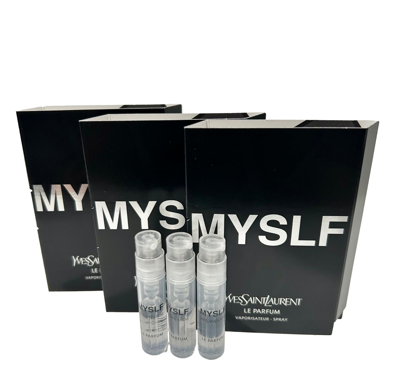 Yves Saint Laurent MYSLF LE PARFUM YSL Sample Spray Perfume Trial Size Partially Filled Vials 1.2 ml / 0.04 fl oz (set of 3)