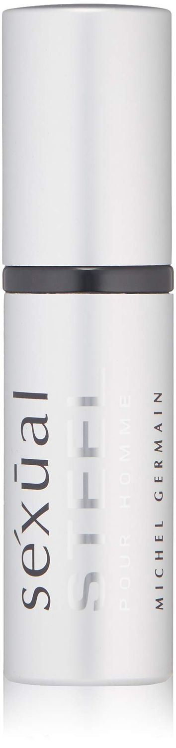 Michel Germain Sexual Steel Pour Homme Eau de Toilette Travel Spray, Top Notes of Ginger, Bergamot, Rhubarb Leaves, Charismatic &amp; Intense Gift for Him, 0.26 Fl Oz
