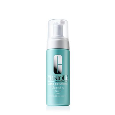 Clinique Acne Solutions Daily Foam Cleanser With 1.5 Salicylic Acid For Very Dry to Oily Skin Types | Prevents Acne Unclogs Pores, 4.2 Fl Oz