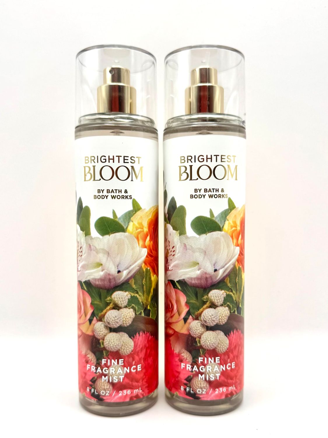 Bath and Body Work Brightest Bloom Fine Fragrance Mist, 8 fl oz, Lily of the Valley &amp; Jasmine, 2-Pack