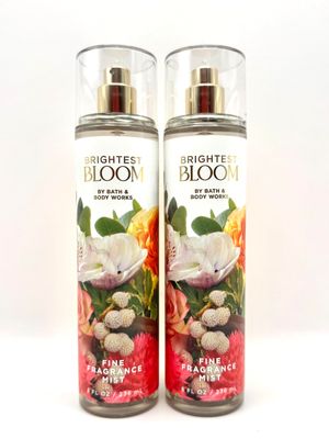 Bath and Body Work Brightest Bloom Fine Fragrance Mist, 8 fl oz, Lily of the Valley &amp; Jasmine, 2-Pack