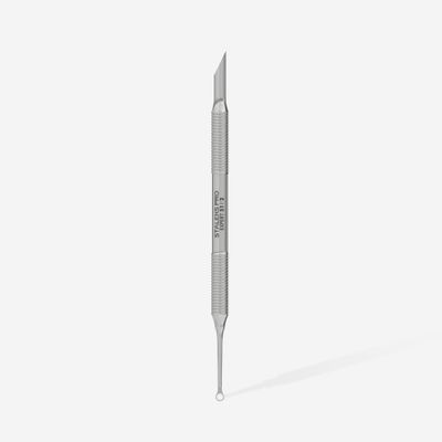 Staleks Pro EXPERT 51 Manicure Pusher Type 2 - Beveled Pusher and Loop End - Stainless Steel - Professional Tool for Cuticle Work