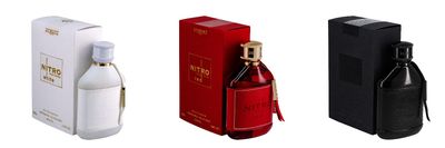 Dumont Nitro Eau de Parfum Set, Intense, Red, White, 3.45 fl oz Each, 3-Piece