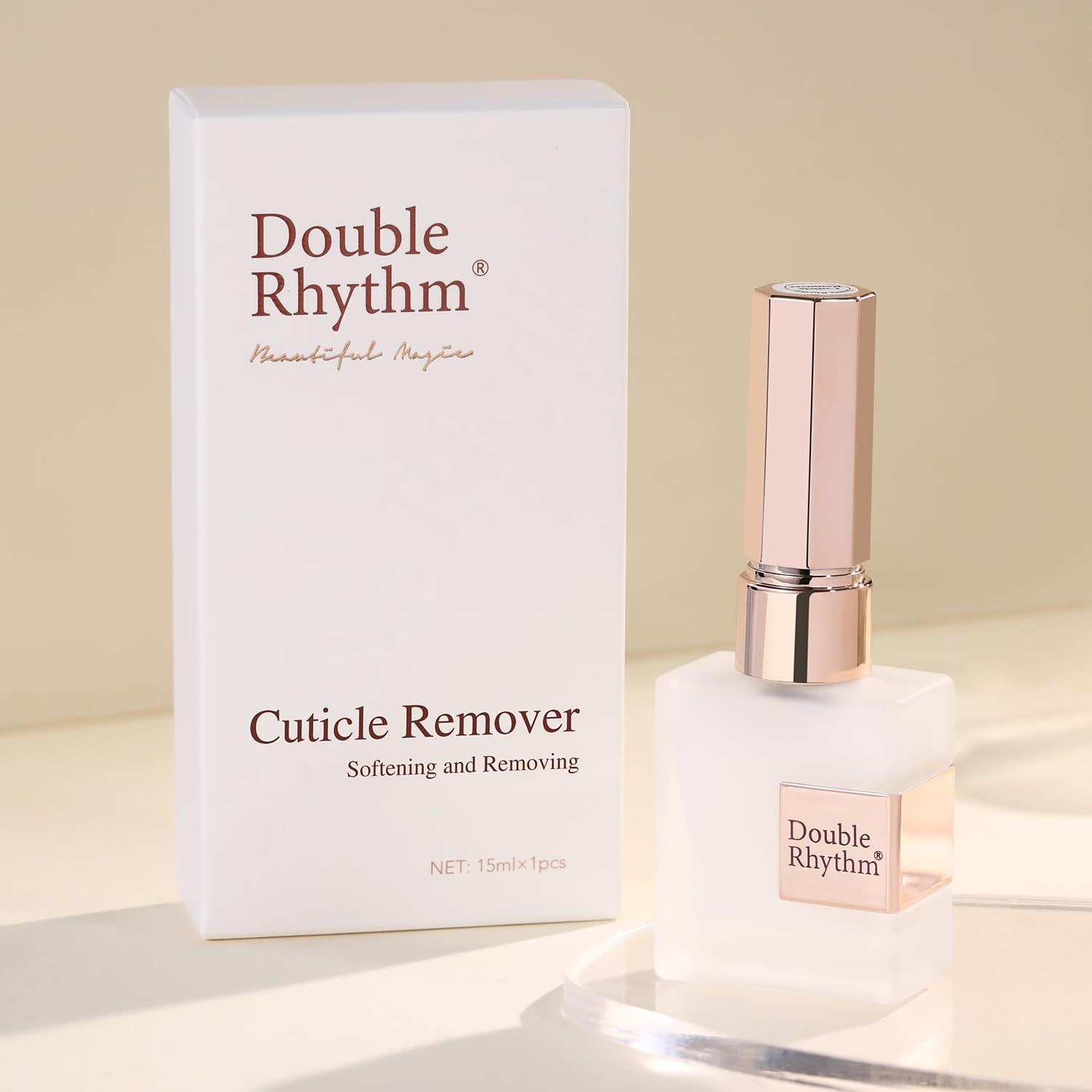 Double Rhythm Cuticle Remover Cuticle Softener for Nail Care,Hydrating, Softener Cream for Dry Manicures,Brittle Nails,Hang Nails Dry Cuticles 0.5 Fl Oz
