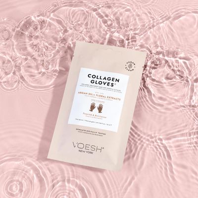 VOESH Collagen Gloves, Vegan Hand Masks, 4 Pack, Moisturizing Hand Mask, Lotion Gloves, Hydrating Gloves, Hand Care, Spa Manicure Gloves, Dry Hand Treatment