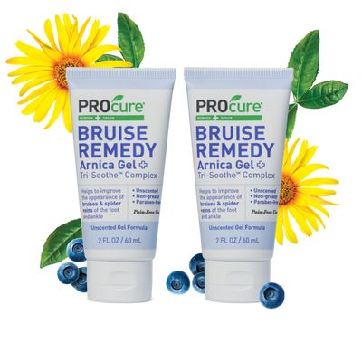 PROcure Remedy Gel with Arnica, Helps Improve The Appearance of Bruises &amp; Spider Veins on Foot and Ankle, 2 Count
