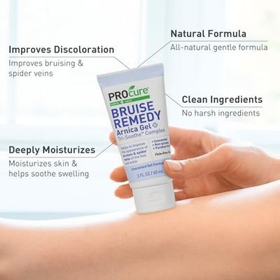 PROcure Remedy Gel with Arnica, Helps Improve The Appearance of Bruises &amp; Spider Veins on Foot and Ankle, 2 Count
