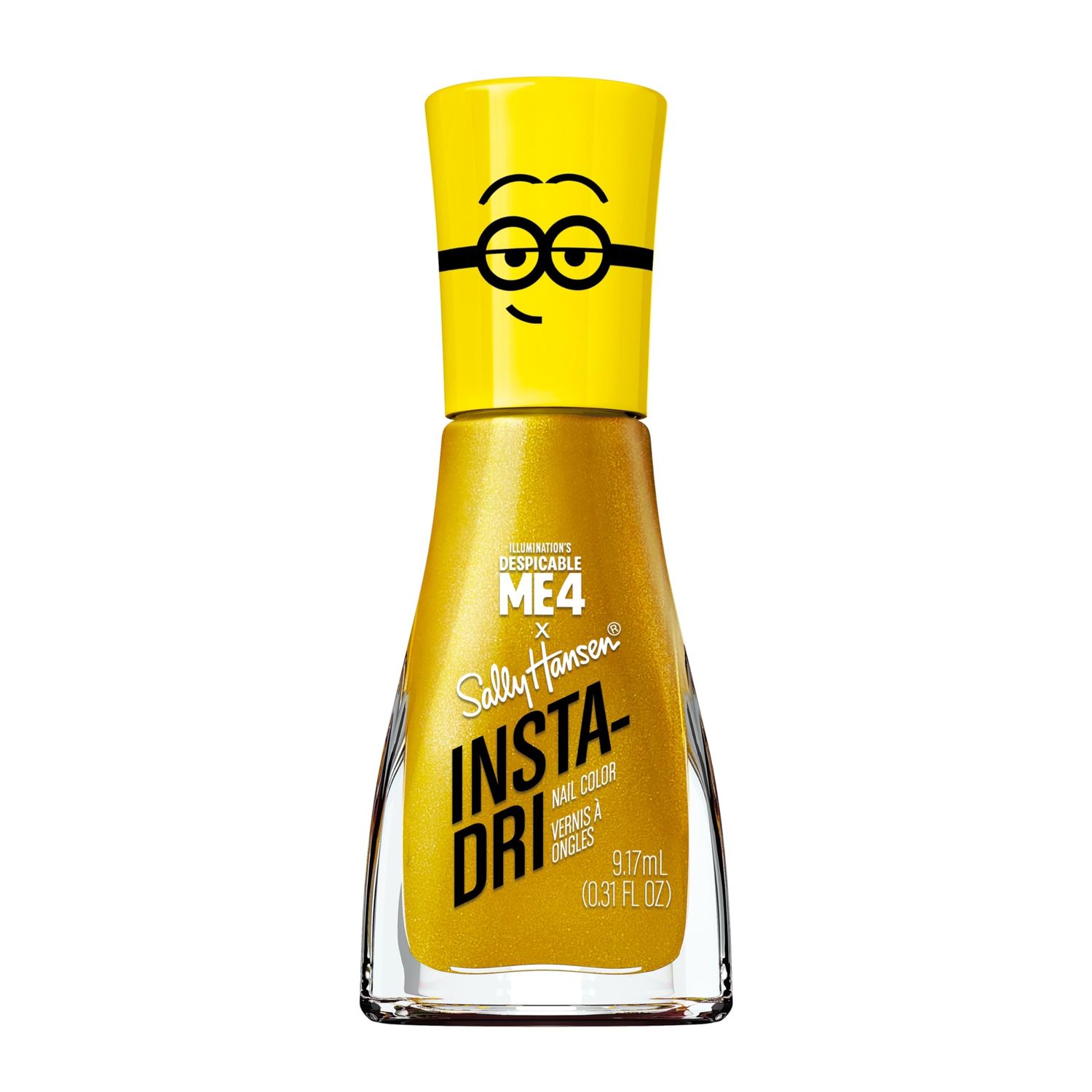 Sally Hansen Insta-Dri X Despicable Me, Going Mega, Quick Dry, Long Lasting, Streak-Free Shine, Metallic Yellow Nail Polish