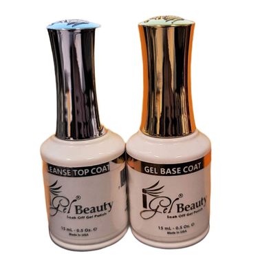 IGEL Impeccable Soak Off Gel No-Wipe Top Coat Base Coat 0.5 oz