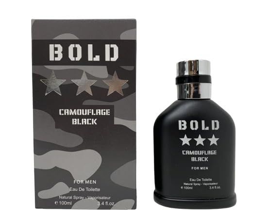 BOLD CAMOUFLAGE BLACK Aromatic fragrance for men. EDT 3.4 Fl. Oz Eau de Toilette