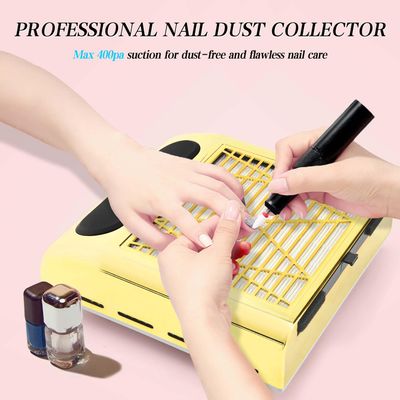 ZUZUXIA Nail Dust Collector with 2 Reusable Filters &amp; Brush, Powerful 80W Dust Collector Nail Tech for Profesional Beginner Acrylic Nail Polishing, Vacuum Fan Dust Suction Machine for Salon &amp; Home