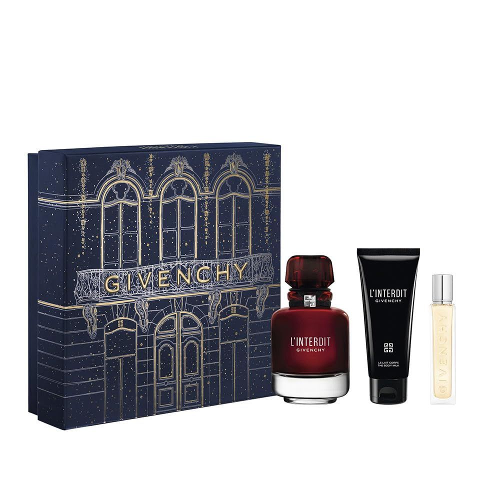 Givenchy Linterdit Rouge Christmas Gift Set (EDP 2.7 fl. oz Body Lotion 2.5 fl. oz EDP 0.42 fl. oz)