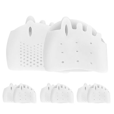 Hyggaer Toe Separators for Women, 4 Pair Pack, Metatarsal Pads for Foot Pain Relief, Clear Color