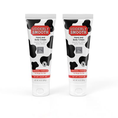 Udderly Smooth Non-Greasy Original Body Cream Formula, 8oz Tube, Pack of 2