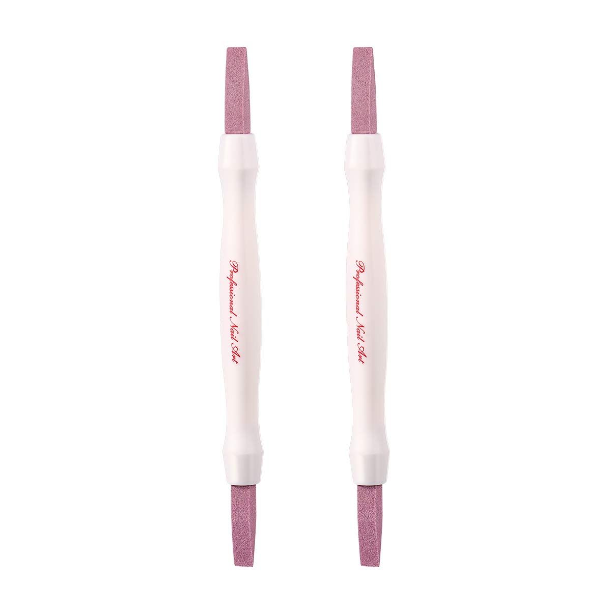 Pumice Stone Nail File Double-Headed Nail Polishing Pen Stick Cuticle Remover Trimmer Buffer Pedicure Pen Nail Art Care Tool for Household Beauty Salon Peeling Dead Skin Repairing