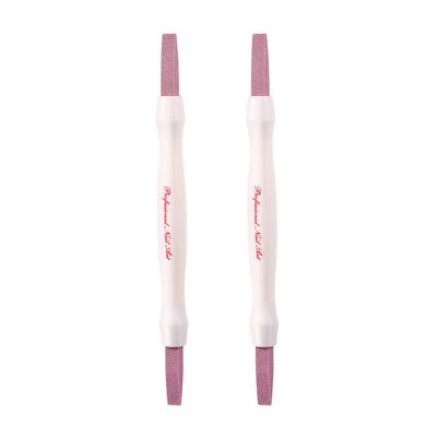 Pumice Stone Nail File Double-Headed Nail Polishing Pen Stick Cuticle Remover Trimmer Buffer Pedicure Pen Nail Art Care Tool for Household Beauty Salon Peeling Dead Skin Repairing