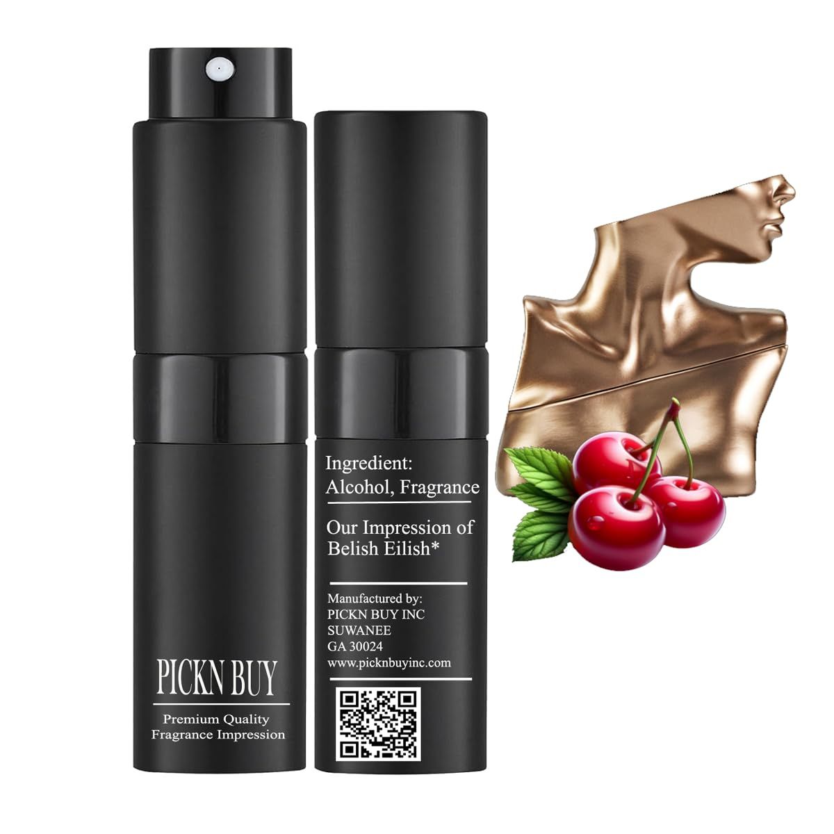 PICKN BUY Luxury Perfume for Women 0.34 Fl oz, Scent Compatible to Elish Perfume, Made in USA, Long-Lasting Spray Comes in Refilable Bottle