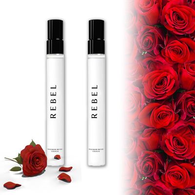 EHAUTO Rebel Cologne for Men, Rebel Alloura Phero_mone Cologne, 2025 New Alloura for Men, Alloura Perfume, Confidence-Boosting Long Lasting Fragrance(2PCS)