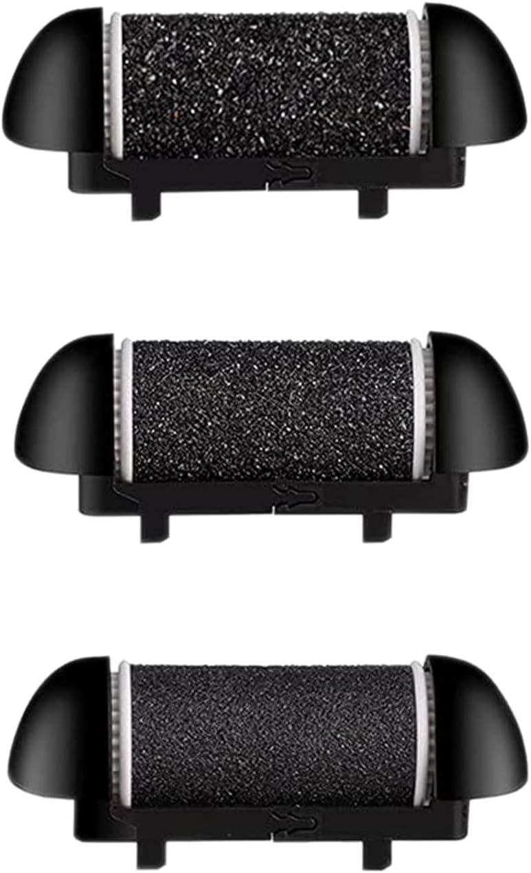 Extra Coarse 3 Refill Rollers for Electric Feet Callus Remover BK-506, Replacement Rollers Heads Foot Care Pedicure Tools 3 Pack- 1 Extra Coarse, 1 Regular Coarse, 1 Gentle Coarse Refill Rollers