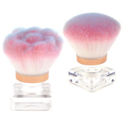 Ycyan 2Pcs Nail Dust Brush Set, Crystal Base Nail Art Dust Powder Remover Brushes Soft Kabuki Cleaner Brush for Makeup &amp; French Gel Acrylic Nails