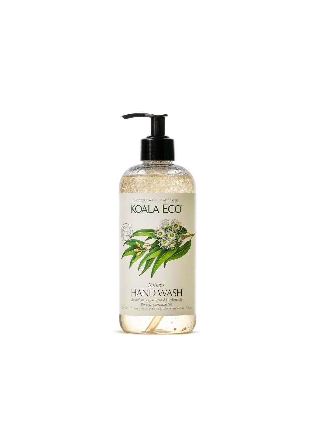 Koala Eco Natural Hand Wash- Plant-Based, Eco-Friendly - with Australian Lemon Scented Eucalyptus &amp; Rosemary Essential Oil - 16 oz