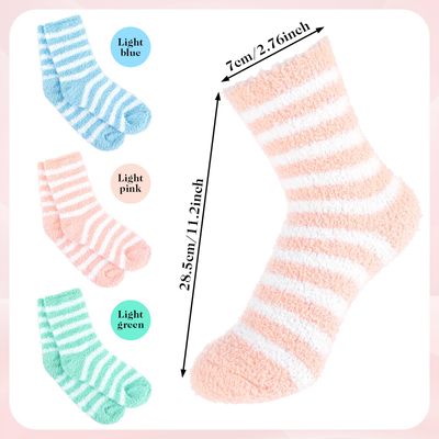 3 Pairs Aloe Infused Socks Lotion Socks Moisturizing Spa Socks Non Slip Coral Fleece Socks for Repairing Softening Dry Cracked Feet Infused Gel Sleeping