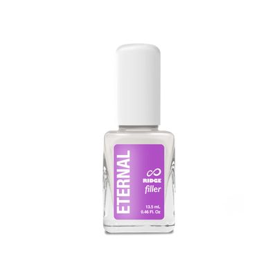 Eternal Ridge Filler Base Coat Nail Polish- 13.5 mL Clear Nail Primer Treatment - Ridge Filling Base Coat Strengthener for Nail Strength &amp; Repair of Hard, Thin, Dry &amp; Ridged Fingernails - 1 Unit