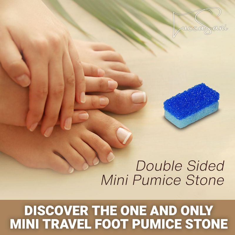 Mini Foot Pumice Stone, Travel Sized Foot Exfoliator Stone, Disposable Pumice Stone for Feet Callus Remover, Foot Scrubber Stone, Natural Foot Scraper (Pack of 6)