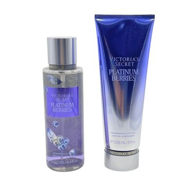 Victorias Secret PLATINUM BERRIES Fragrance Mist &amp; Lotion 2pc bundle - Limited Edition