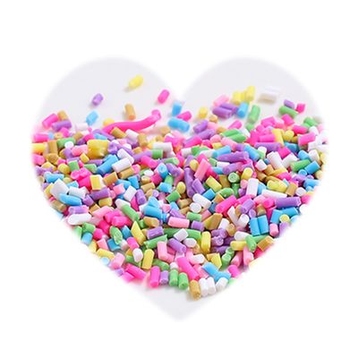 VANJETO 100G Polymer Clay Slices Fake Sprinkles Resin Sprinkles Fake Candy Sprinkles Clay Sprinkles Nail Art Slices Polymer Sprinkles for Nail Art DIY Crafts Cake Dessert Phone Case, Sugar Granules
