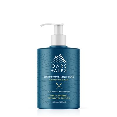 Oars Alps Hydrating Liquid Hand Soap, Made with Coconut Oil &amp; Aloe Vera to Moisturize Dry Hands, Gentle Hand Wash with Vitamin E, California Coast Scent, 10 Fl. Oz Bottle