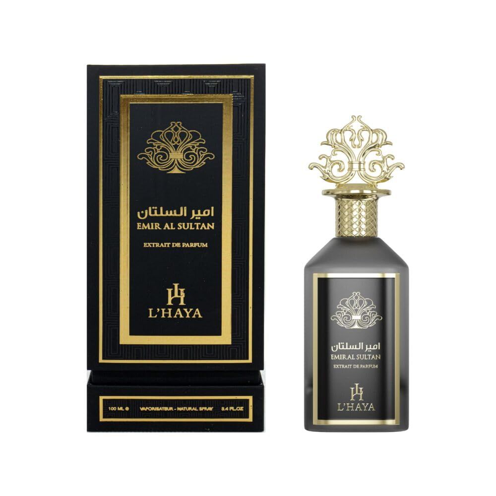 LHAYA Emir Al Sultan Extrait De Parfum, Luxury Fragrance, 100ml, Gold Crown