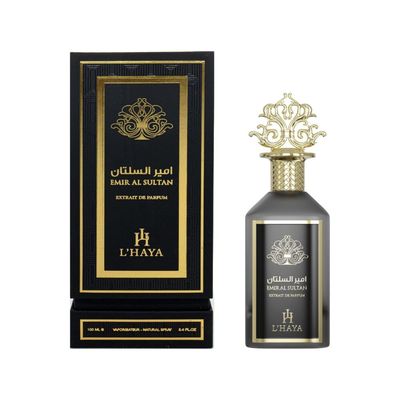 LHAYA Emir Al Sultan Extrait De Parfum, Luxury Fragrance, 100ml, Gold Crown