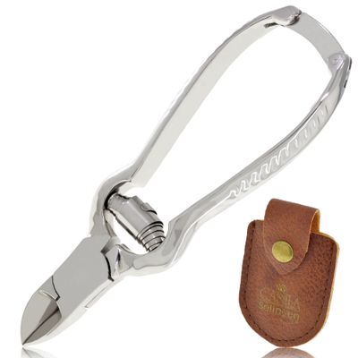 Camila Solingen CS13 Large Heavy Duty Toe Nail Clipper for Thick Toenails, Manicure &amp; Pedicure, Double Barrel Spring. Super Sharp Trimmer Curved Stainless Steel 20mm Blade Made in Solingen, Germany
