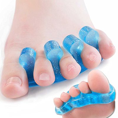 DR. JK- ToePal Gel Toe Separator, 2 Pairs, Toe Spacers, Toe Straightener, Hammer Toe Straightener, Toe Spreader, Toe Stretcher, Toe Corrector for Women and Men, Bunion Corrector, Mothers Day Gift
