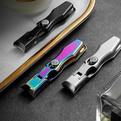 MightyClip Nail Clippers - German Stainless Steel for Men, Includes Nail File and Storage Box (Silver)