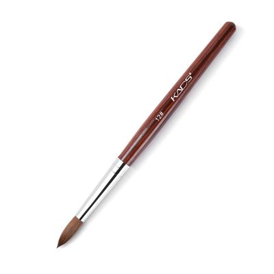 KADS 100 Kolinsky Sable Acrylic Nail Art Brush Red Wood Pen Nail Brush Size 12 14 16 18 20 Nail Art Manicure Tool Set (size12)