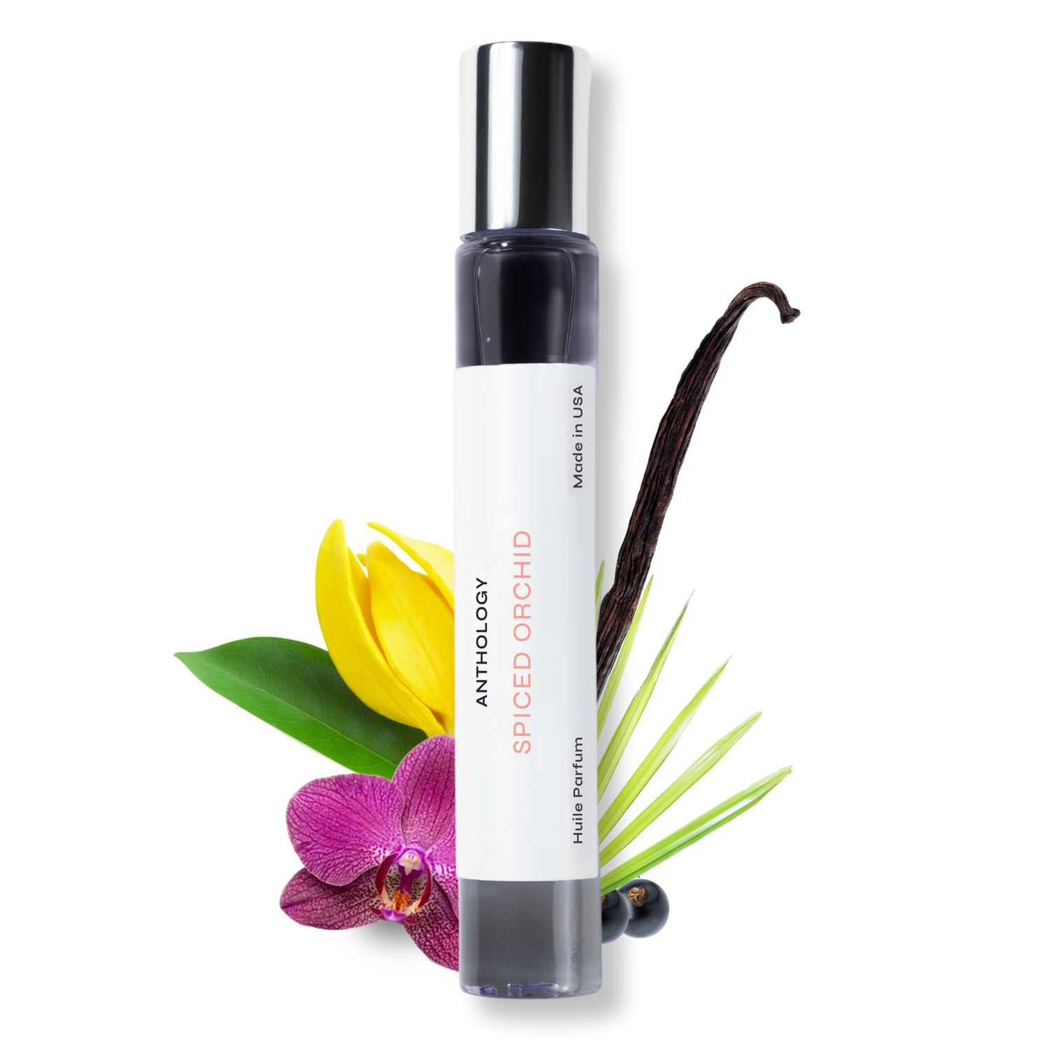 Anthology Spiced Orchid Roll on Perfume Oil for women 0.3oz 9 ML | Inspired by T.Ford Black Orchid | truffle, ylang-ylang, bergamot, black currant, Vetiver, Vanilla | Clean Fragrance Oil Rollerball