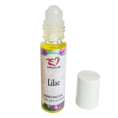 Lilac Perfume Oil | .03 oz/10 ml Roll On Bottle with Organic Jojoba Oil | Made in Santa Barbara, California (Lilac)