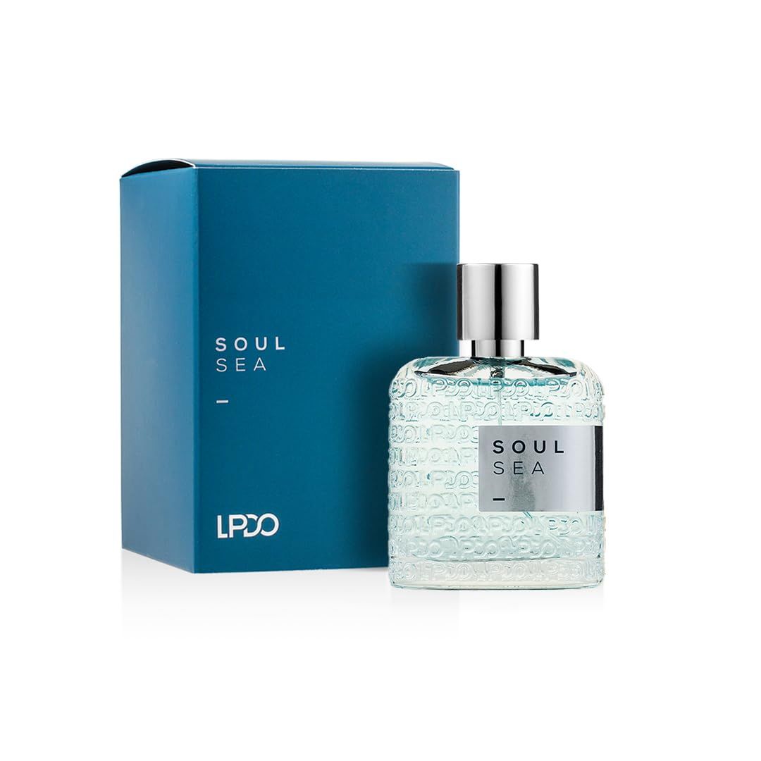 LPDO Soul Sea EDP Unisex 100ml Perfume - Marine Fragrance with Sea Breeze Accord &amp; Bergamot - Heart of Seaweed, White Flowers &amp; Pepper - Base Notes of Amber, Cedar and Marine Wood - Made in Italy