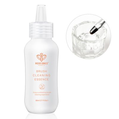 Modelones Nail Art Brush Cleaner &amp; Restorer for Gel Polish/Nail Extension Gel/Nail Art Liner/Dip Powder/Acrylic Builder Manicure Brush DIY Salon at Home - 80ml/2.71 Fl.Oz