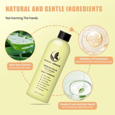 8 FL.Oz Nail Polish Remover, Non Acetone Gel Polish Remover Natural Formula Nail Glue Remover Professional Finger Nail Polish Remover for All Nail Polish Types for Home Salon