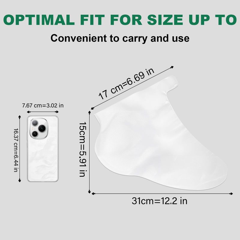 300PCS Disposable Foot Covers for Feet Moisturizer Socks - Plastic Foot Covers Extra Large Size for Pedicure, Moisturizing &amp; Paraffin Wax Treatments, Spa Socks Designed for Foot Care