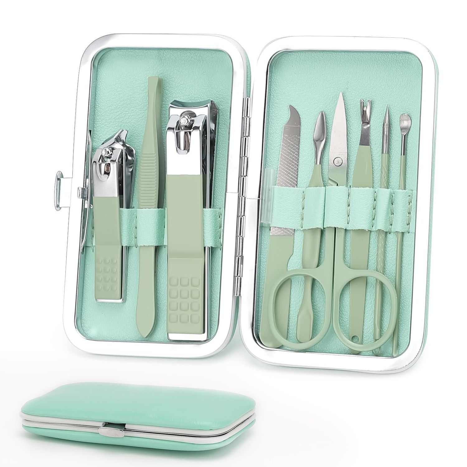 Manicure Set Personal Care Nail Clipper Kit-9 Pieces Pedicure Set Grooming Kit, Gift for Relatives Friends, Families Parent Wife Girlfriend
