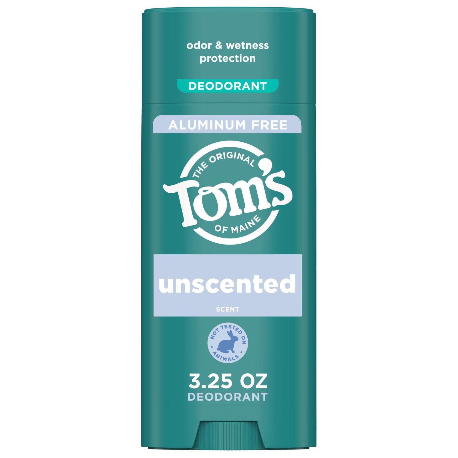 Toms of Maine Unscented Natural Deodorant for Women and Men, Aluminum Free, 3.25 oz